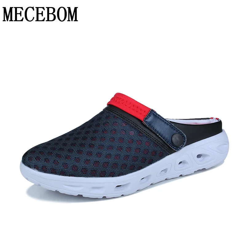 New design men shoes 2017 summer big size 46 man casual breathable slippers Slip On light