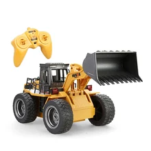 2,4G 6CH 1:18 RC грузовики металлический бульдозер с зарядкой RTR пульт дистанционного управления грузовик строительная машина Машинки Игрушки для детей
