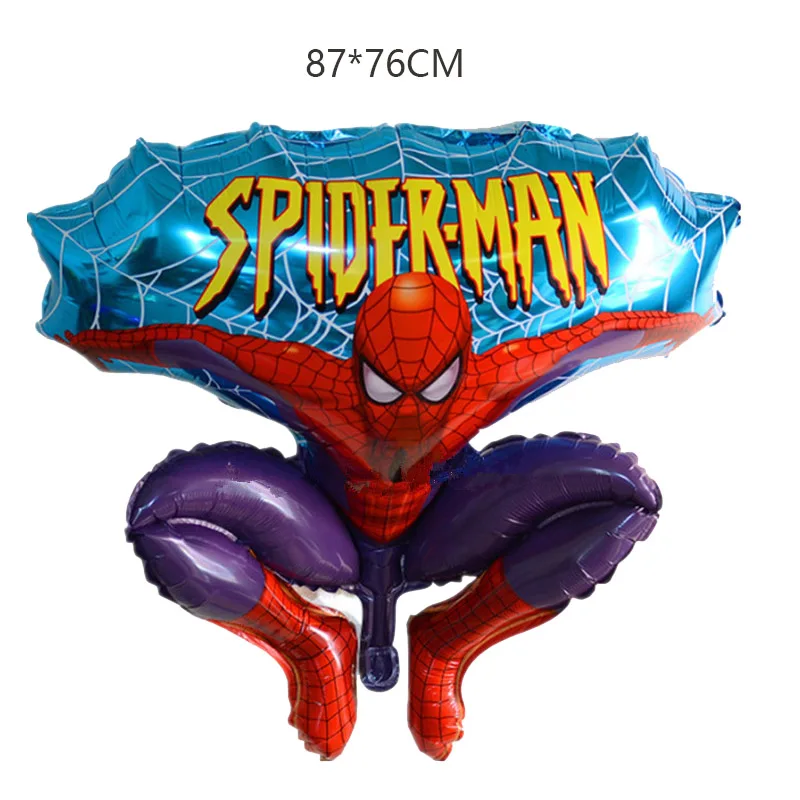 85 шт./лот, Супергерой, Мстители, детские украшения для дня рождения, Железный человек, Человек-паук, гелиевые фольгированные шары, детские игрушки, подарок - Цвет: Spider Man 2
