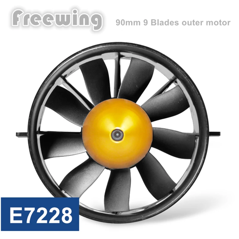 Freewing E7228 90MM metal EDF set 9-blade ducted fan with 6s outer Brushless Motor For RC Model