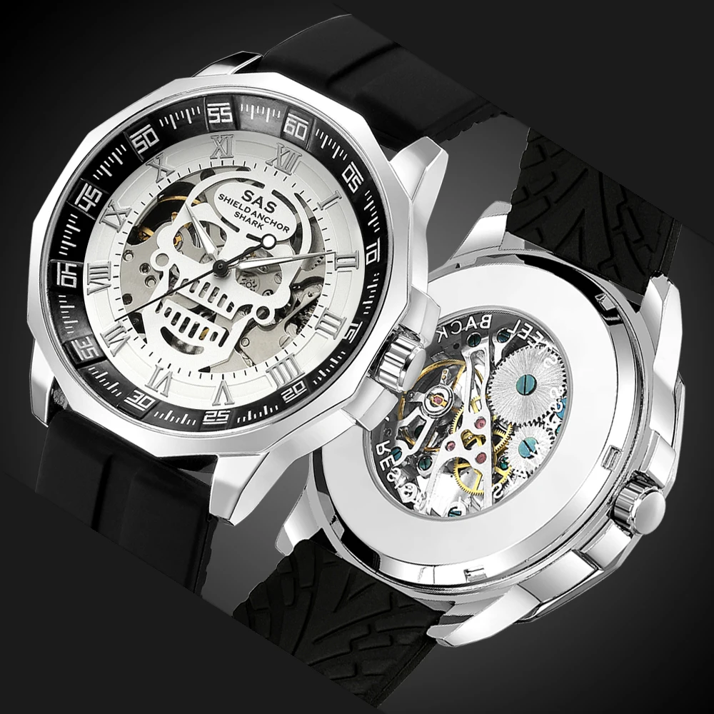 Мужские механические часы со скелетом, мужские часы со скелетом, мужские часы s, Топ бренд, Роскошные мужские часы, relogio masculino, reloj hombre