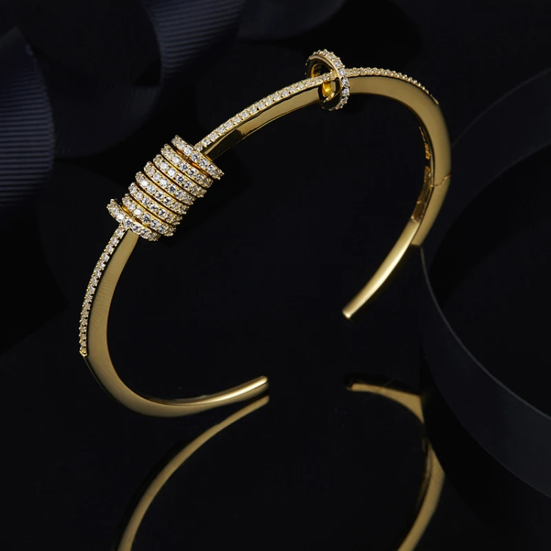 

2019 sale Monaco Jewelry 925 Sterling Silver Zircon Activity Small Circle Bracelet for women Gifts party Jewelry shipping