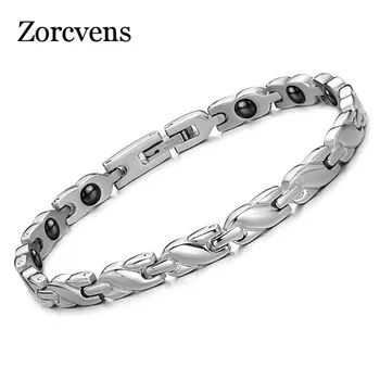 

2020 New Fashion Jewelry Stainless Steel Bracelet Women Health Magnet Bracelet