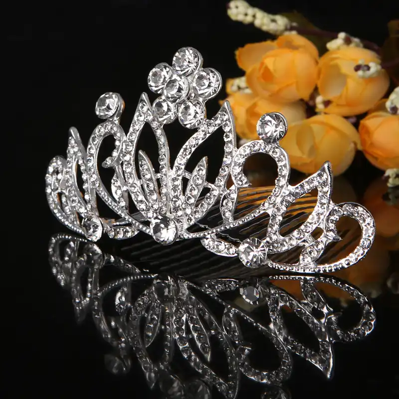 Bridal Rhinestones Flower Party Hair Clip Comb Headpiece Crown