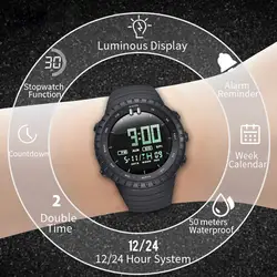 Светодиодный цифровой часы спортивные электронные часы цифровые часы подарки мужские наручные светящиеся часы для плавания и бега