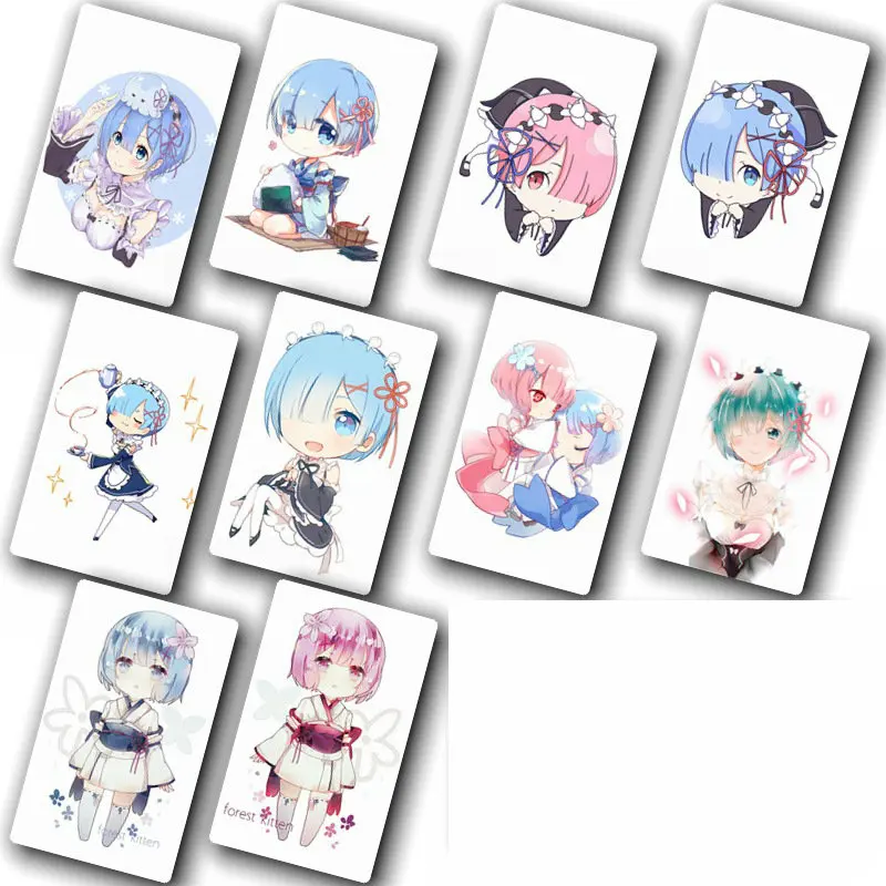 Re: Zero Kara Hajimeru Isekai Seikatsu Sticker 100pcs Different Style Anime Stickers Bus ID Waterproof Card Stikers Classic Toys