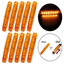 10 шт. Янтарный 9 SMD светодиодный светодиодные фары для грузовиков боковой автомобильный Грузовик Автобус маркер светильник водонепроницаемый 24 в 9 СВЕТОДИОДНЫЙ грузовик боковой светильник лампа