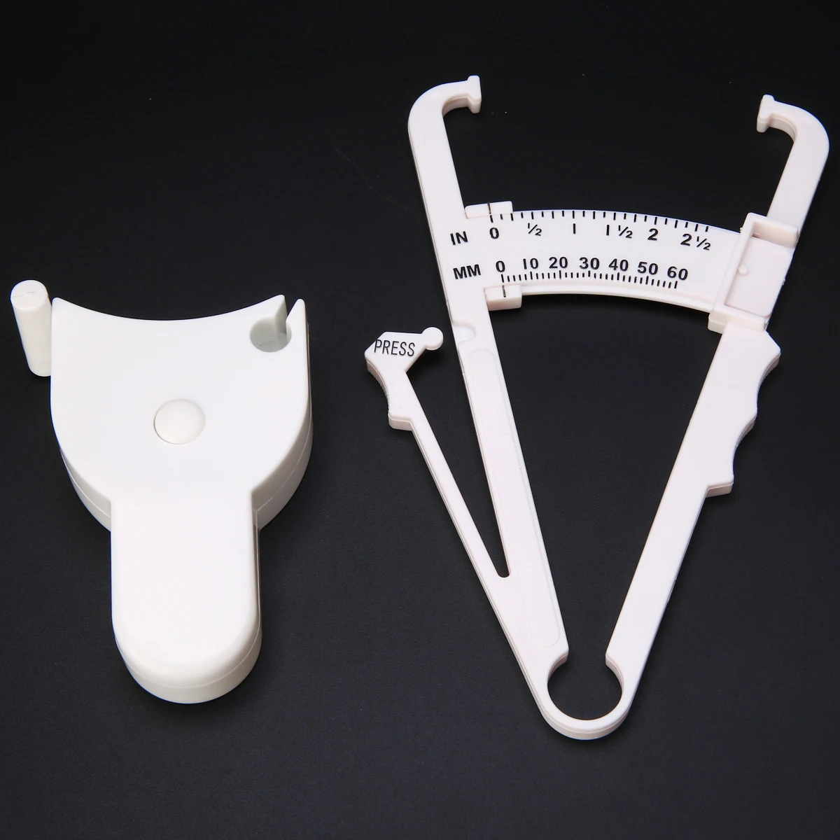 2 шт. штангенциркуль для измерения жира, измерительная лента, тестер для фитнеса, похудения, оборудование для фитнеса, стойки, аксессуары