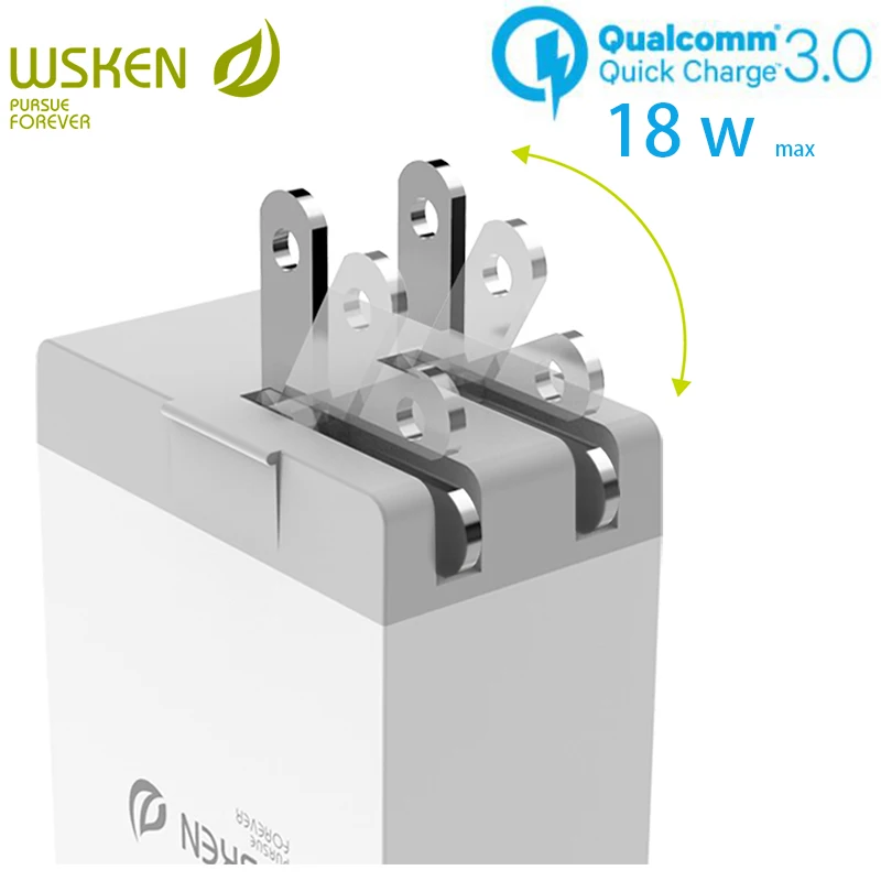 Зарядное устройство USB WSKEN для телефонов max18W QC 3 0 быстрая зарядка телефона iPhone X