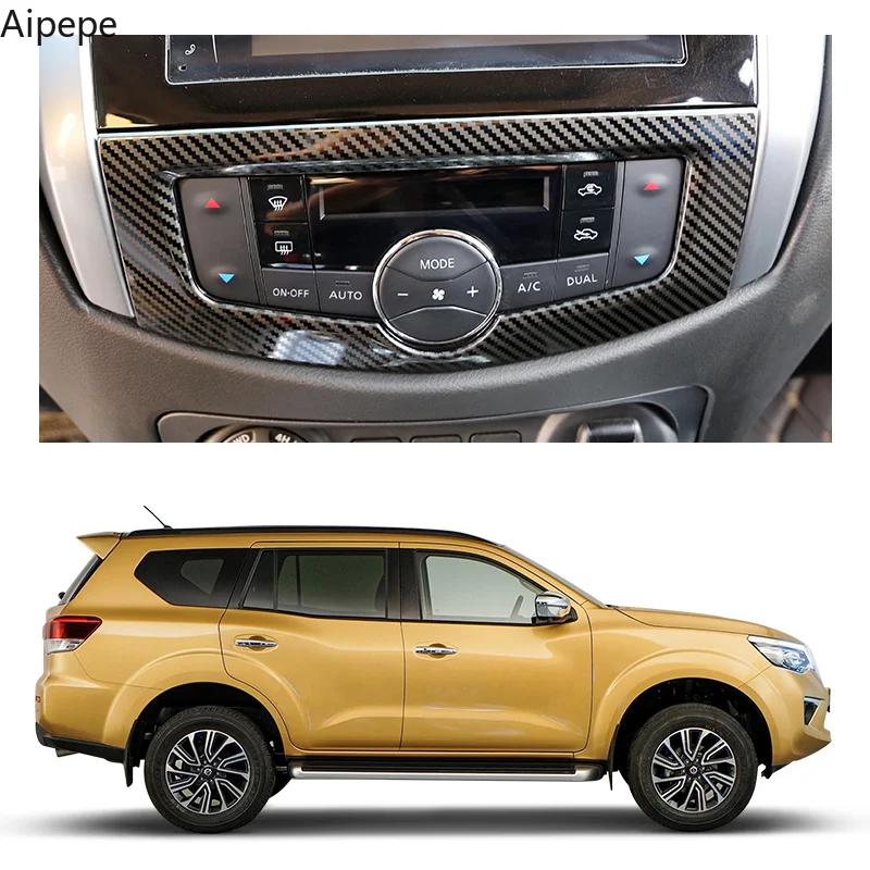 

Chrome Car Dashboard AC Air Condition Switch Adjust Cover Trim Styling For Nissan Terra 2018 2019