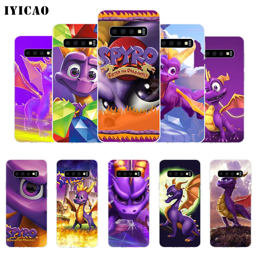

IYICAO Spyro The Dragon Soft Silicone Phone Case for Samsung Galaxy S10e S10 S9 S8 Plus S7 Edge TPU Cover