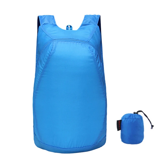 20л легкий складной рюкзак, складной, походный, велосипедный, удобный, для путешествий, рюкзак 75 г - Цвет: Blue