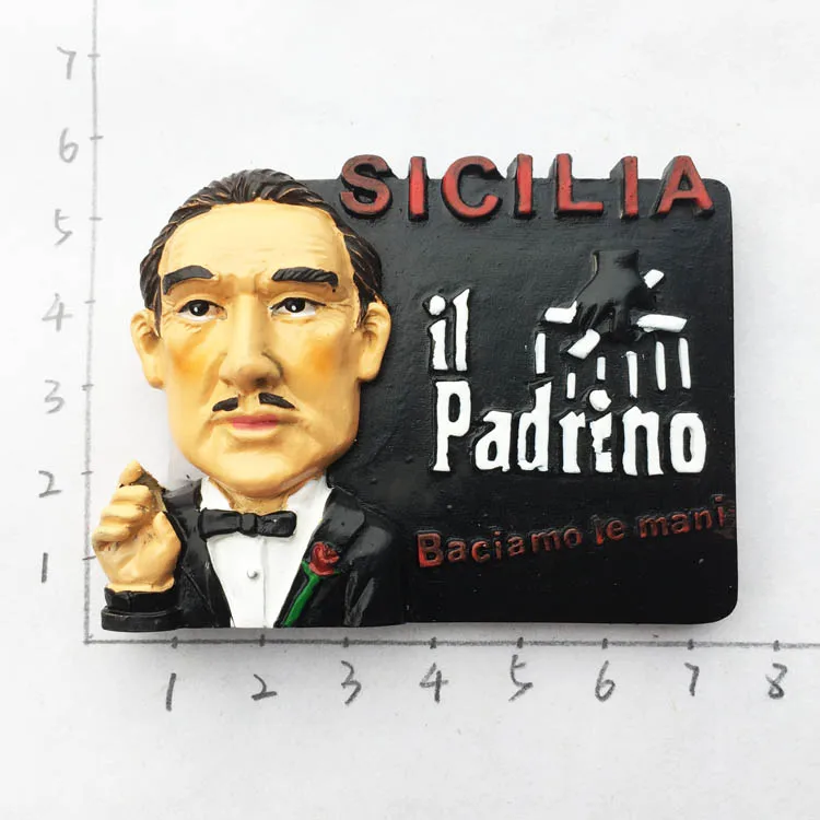 Сицилия, Италия, туристический сувенир фильм "Крестный отец" происходит в трехмерной коллекции