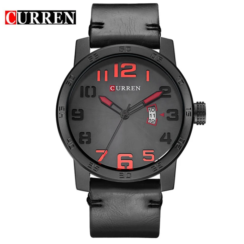 

Curren 8254 Watch Mens Brand Luxury Leather Strap Quartz Watch Men Fashion Casual Sport Wristwatch Male Clock Relogio Masculino