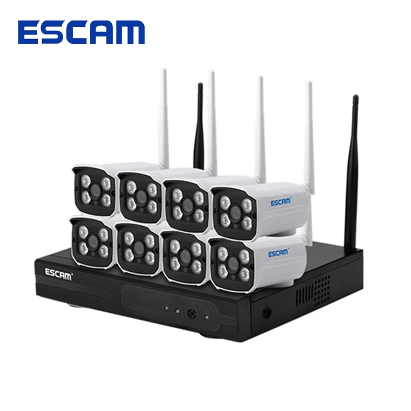 

ESCAM WNK803 8CH 720P Wireless NVR Kit Outdoor IR WiFi IP Camera Surveillance IP66 Waterproof Home Security System