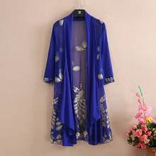 new Spring and autumn Women's ethnic embroidery cardigan coat plus size S-6XL long sleeve sun protection clothing lace jacket