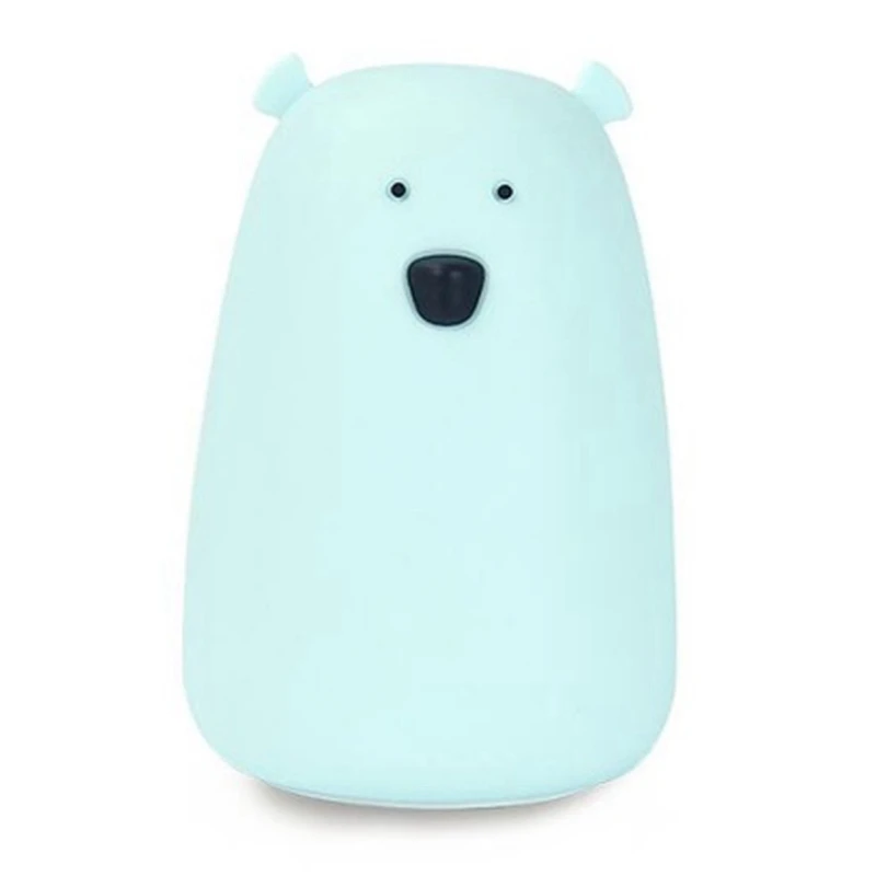 

ABS Night Light Bedside Lamp Bear Color Light Children Cute Night Lamp Bedroom Kid Light Gift