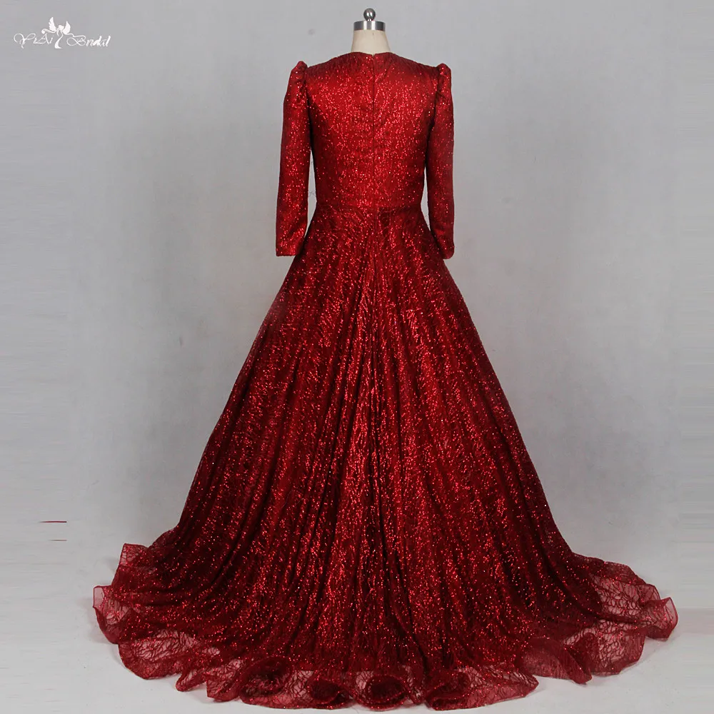 long red glitter dress