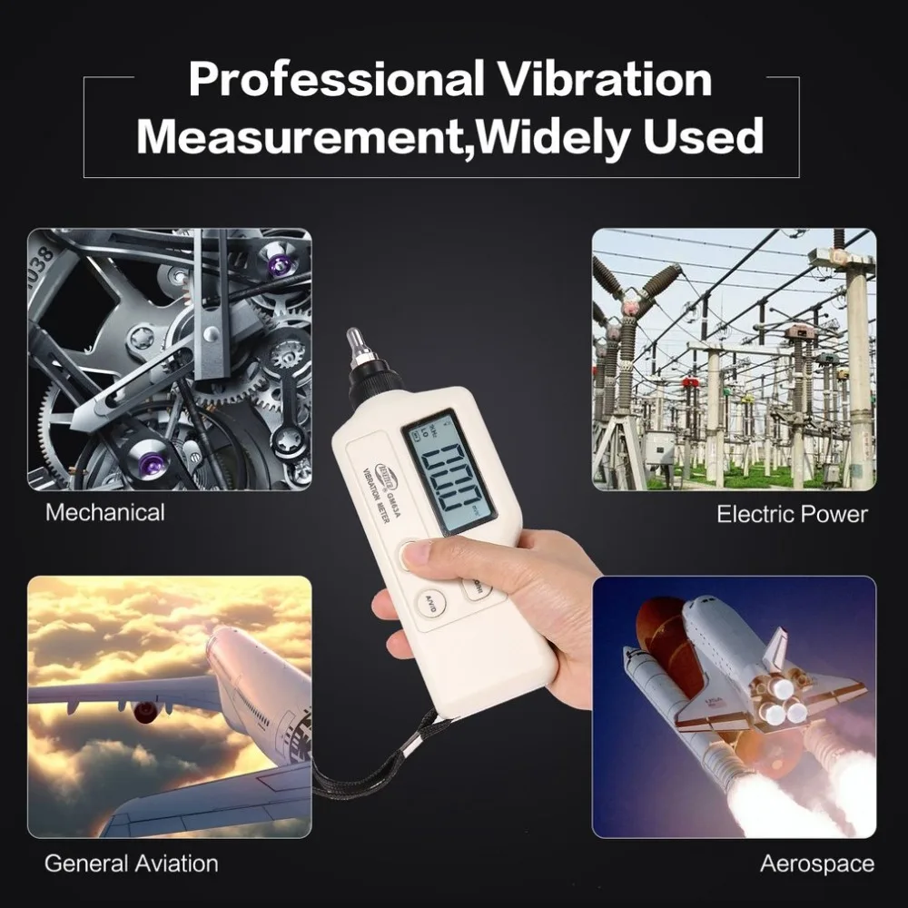 BENETECH GM63A Портативный цифровой Виброметр ручной Виброметр тестер прибор для измерения анализатор вибрации измерительный прибор