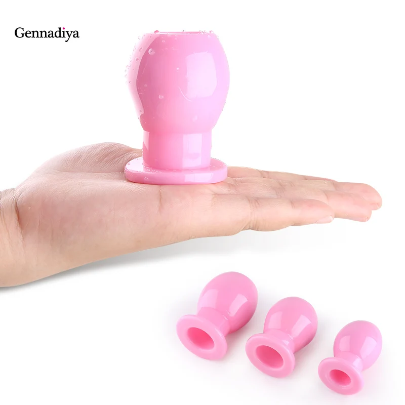 Silicone Butt Plug Douche Enema Anal Dilator Hollow Sex Toys For Woman Men Gay Prostate Massager Vaginal adult |