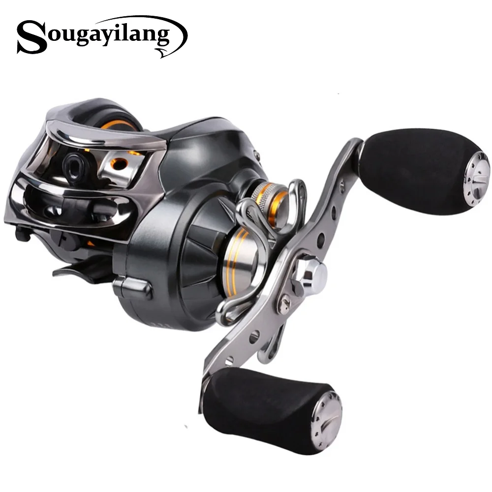 Sougayilang Baitcasting بكرات 11 + 1BB الكارب معدات صيد الأسماك عجلة اليسرى/اليد اليمنى باس الطعم صب الصيد بكرات المياه المالحة بكرة لفائف
