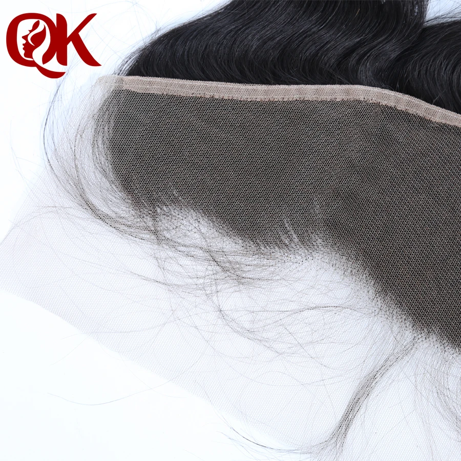 Волосы QueenKing бразильское кружево Фронтальная застежка волнистые волосы Remy 13x4