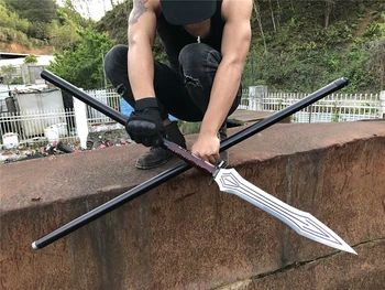 

Hunting Sharp Spear T1095 High Manganese Steel Spearhead Steel Handle Battle Ready