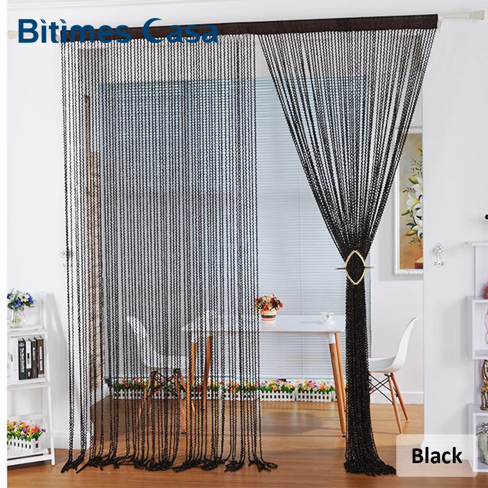 Bloeden Evolueren Dinkarville Nieuwe Stijl Spiraal Effen Kleur String Gordijn Deur Gordijn Hanger  Scheidingswand Met Klatergoud Kwastje W100L200 Woondecoratie|curtain room  divider|curtain roomstring curtain - AliExpress