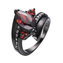 2019 Classic Zircon Black Gold Rings for Women Fashion Jewelry Wedding Engagement Statement CZ Crystal Ring Ladies Accessories rainbow fire mystic crystal zircon ring white black innocuous ceramic rings plus cz for women wedding ring engagement jewelry