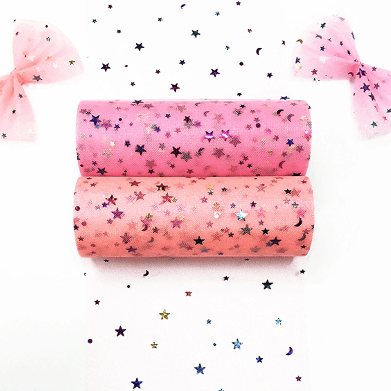 

10Yard Star Glitter Tulle 15cm Wide Mesh Roll Spool Tutu Soft Squines Tulle Baby Shower DIY Wedding Birthday Party Decor 15color