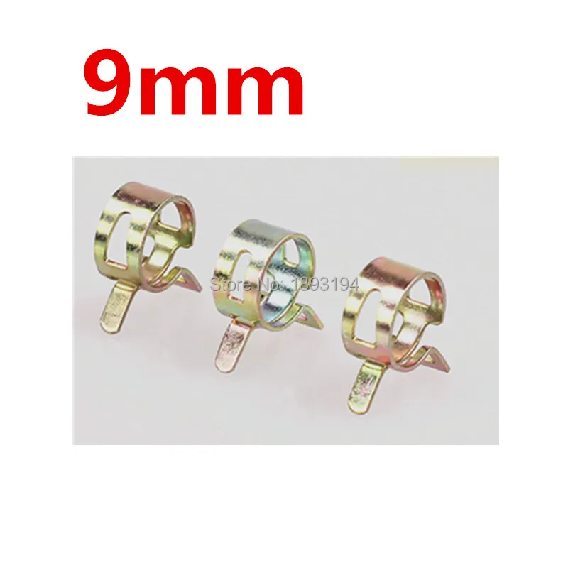 100x 9mm High Quality Vacuum Spring Clip Action Hose Clamps Silicone