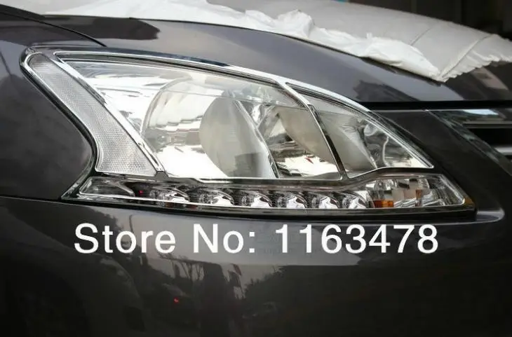 Хромированный налобный фсветильник для Nissan Sentra 2013 2014 2015 ABS|trim cover|abs chromehead light cover |