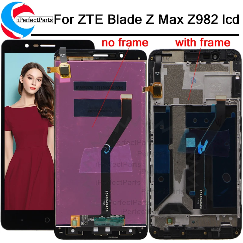 Test Good 6.0"For ZTE Blade Z Max Z982 Full LCD DIsplay +Touch Screen