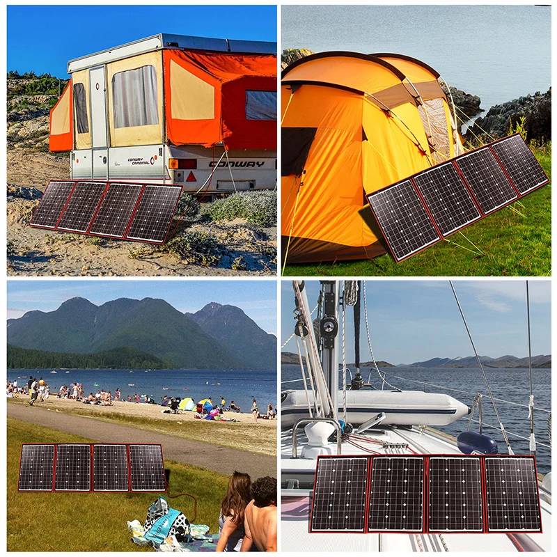 Dokio 200W (50W*4) Solar Panel 12V/18V Flexible Foldble Solar Panel usb Portable Solar Cell Kit For Boats/Out-door Camping Dokio 200W (50W*4) Solar Panel 12V/18V Flexible Foldble Solar Panel usb Portable Solar Cell Kit For Boats/Out-door Camping