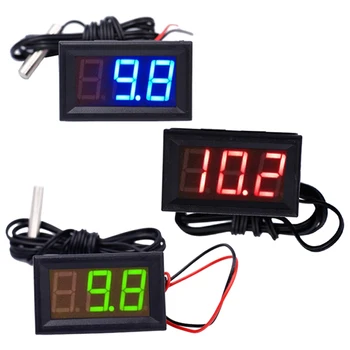 

Digital 12V Temperature Monitoring tester Thermometer With Temp Probe LED meter -50~100C 30%off