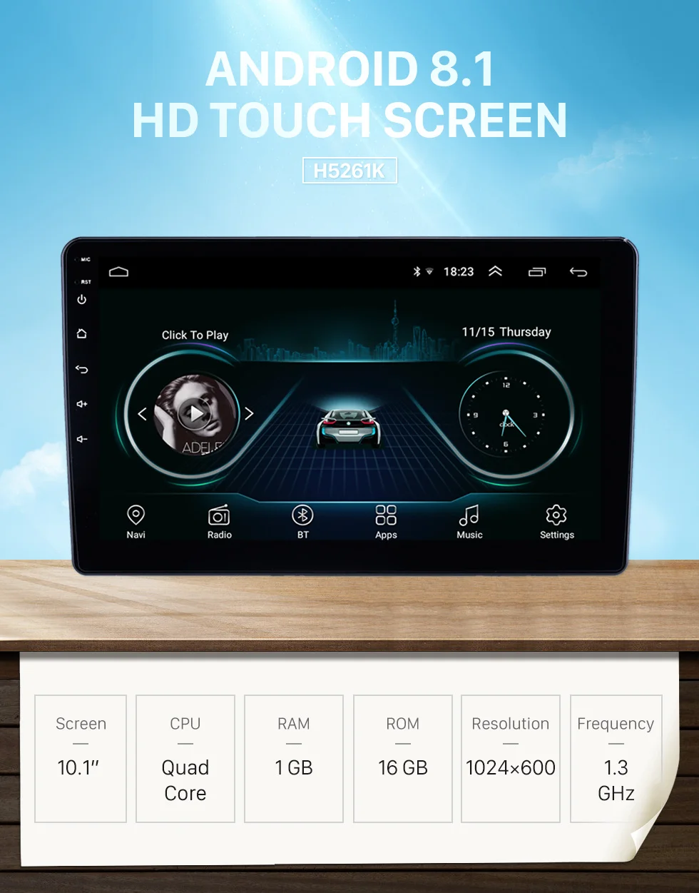 Flash Deal Seicane Navi 10.1" HD Car Stereo Player Android 8.1 GPS Double 2Din for Honda Crider 2018 2019 Autoradio with Bluetooth WIFI AUX 0