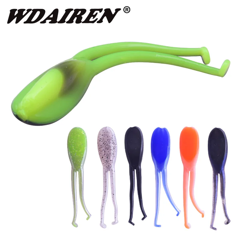 10 шт./лот рыболовная приманка 65 мм 2 г Мягкая силиконовая черви T tail Swimbait Bass Shad Wobbler