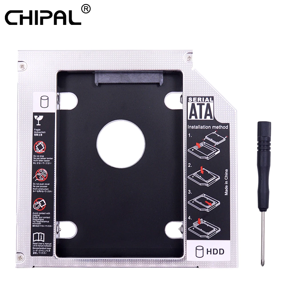 CHIPAL алюминиевый IDE для SATA 2nd HDD Caddy 12,7 мм 2," SATA 3,0 SSD чехол для жесткого диска для ноутбука CD DVD rom Оптический отсек