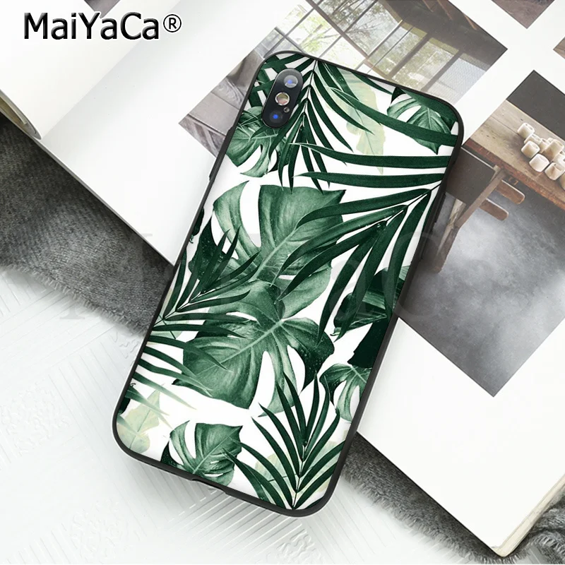 MaiYaCa прекрасный телефон интимные аксессуары чехол тропический растения кактус банановые листья для iPhone X XS MAX 6 6s 7 плюс 8 5 5S SE XR