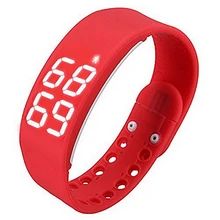 1pc New High Quality Waterproof 2W 3D LED Pedometer Health Temperature Sport Watch Fitness Sleep Activity Log Calorie Counter