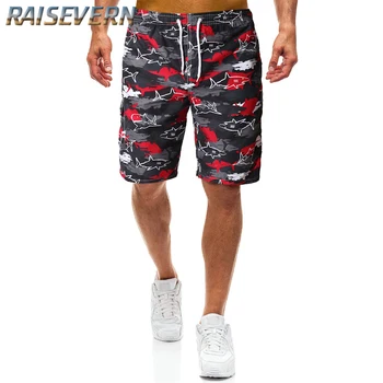 

RAISEVERN Shark 3d Printed Men's Casual Fashion Swimming Shorts Surf Wear Board Shorts 2019 Summer Bathing Suit Shorts Short