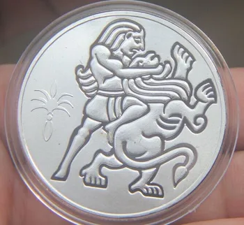 

50 pcs/lot, Bible story Samson kills a Lion silver plated Israel souvenir coin