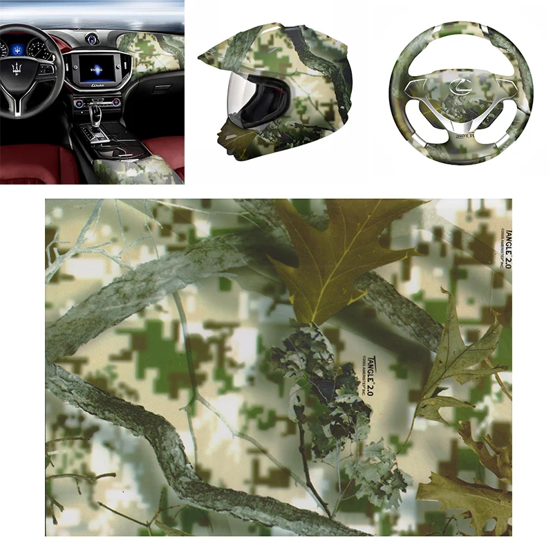 1pc Leaves Style Hydrographic Film Water Transfer Printing Film PVA Hydro Dip Green