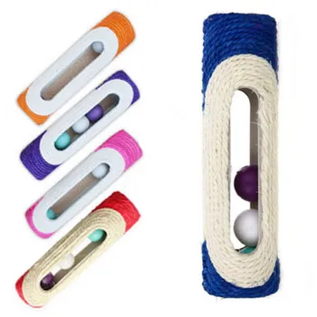 

Cat Scratcher Rolling Tunnel Sisal Ball Trapped with 3 Ball Interactive Training Toys for Cats