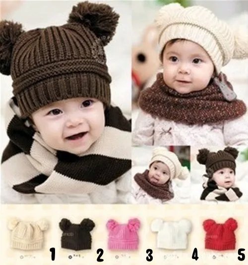 EMS, DHL,, вязаный свитер для маленьких мальчиков и девочек зимняя шапка в Корейском стиле, 5 цветов