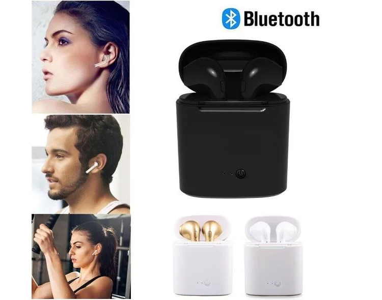 Беспроводные наушники i7s tws Bluetooth 5,0, бинауральные стерео Bluetooth наушники, спортивные наушники с микрофоном для всех смартфонов