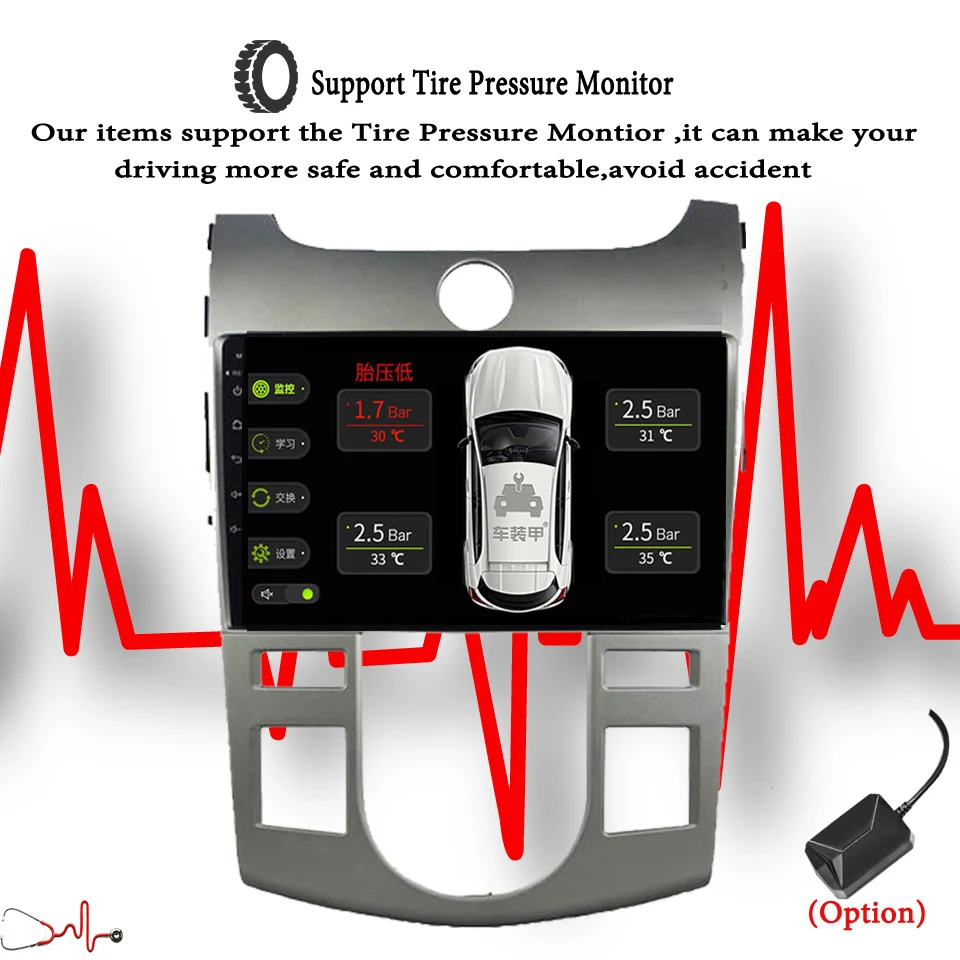 Flash Deal 9" android 9.1 Car Radio DVD Player for KIA forte 2009-2014 GPS Navigation Tape Recorder support DVR Camera Rear Carplay 4+64GB 17