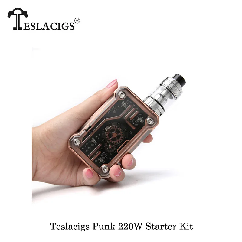 Электронные сигареты TESLACIGS Tesla Punk 220 Вт коробка мод с H8 Sub Ом Танк E8/E2 питание от