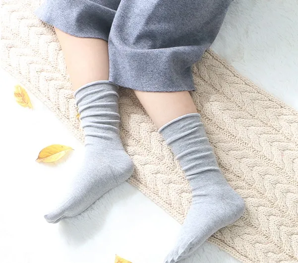 Осень-зима, новые женские модели, одноцветные хлопковые носки с пятью пальцами, ворсовые носки с пятью пальцами, хлопковые осенние носки