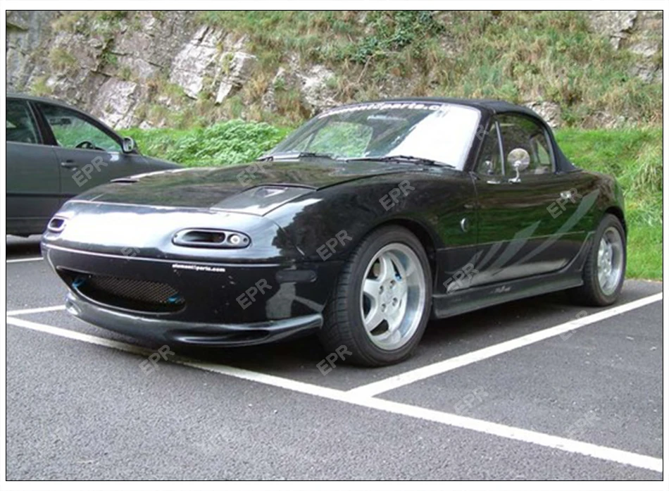 Для Mazda MX5 NA(1989-1997) армированный пластик Включите Singal индикатор Стекло волокна воздухозаборник Тип B тюнинг часть для MX5 на волокна Стекло воздуховод